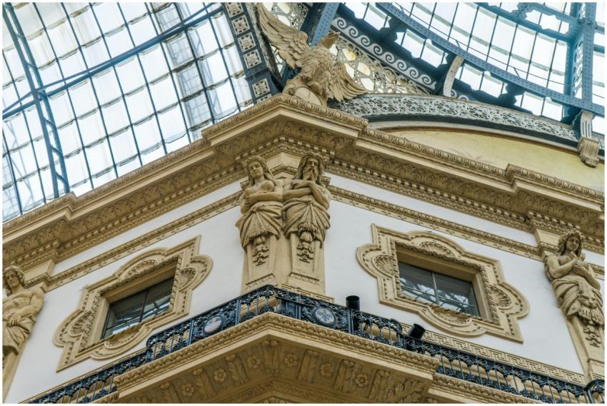 Detailed architectural view of Galleria Vittorio E