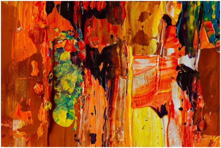 Colorful abstract painting showcasing vibrant expr