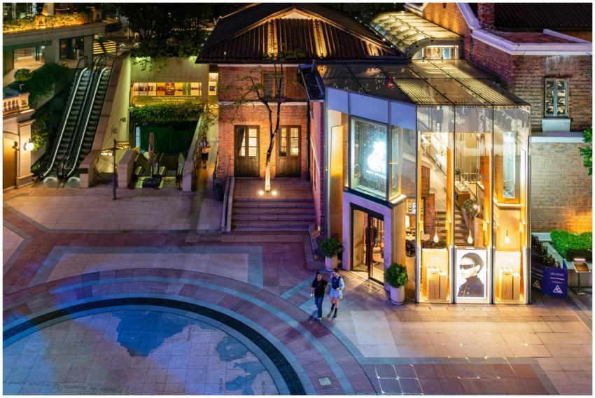 Modern Shopping Complex Night