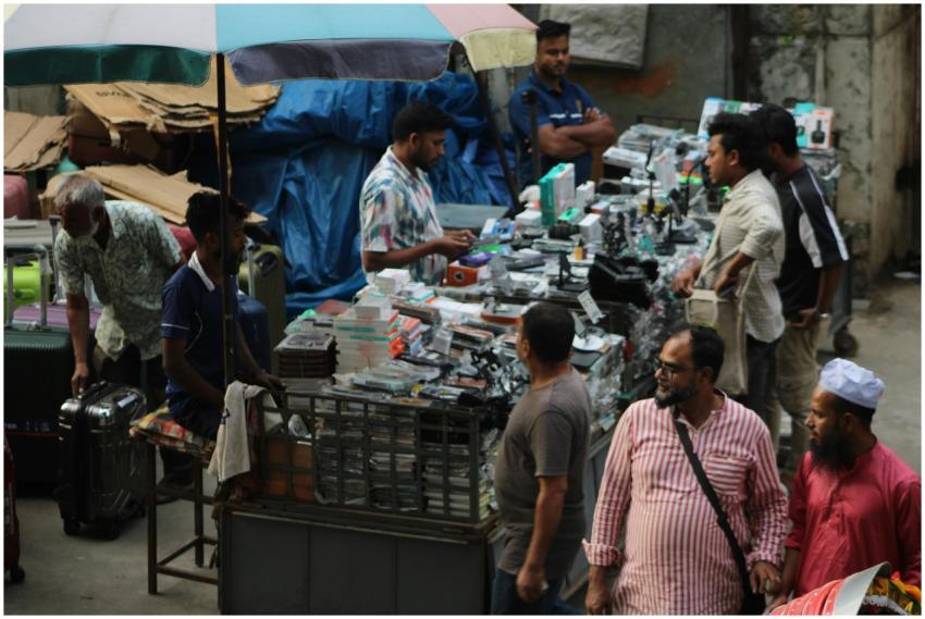 Busy Outdoor Market Electronics