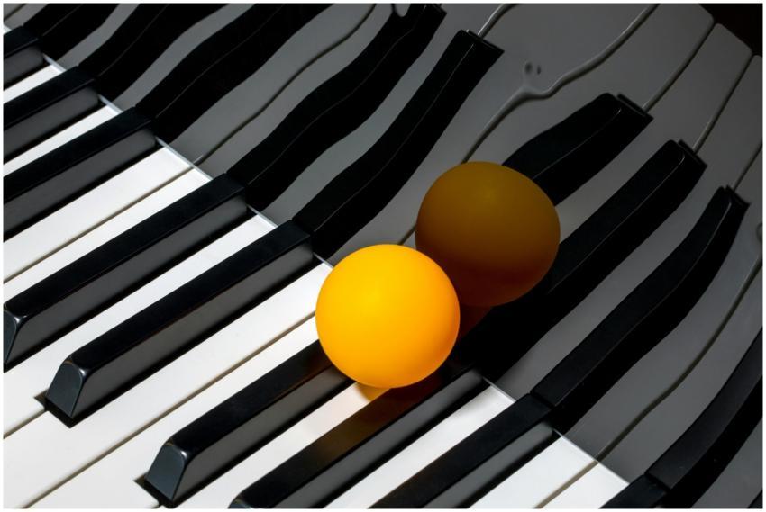 Yellow balls create a vivid contrast on black and