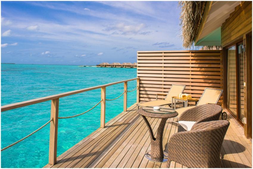 Peaceful overwater bungalow with ocean view, perfe