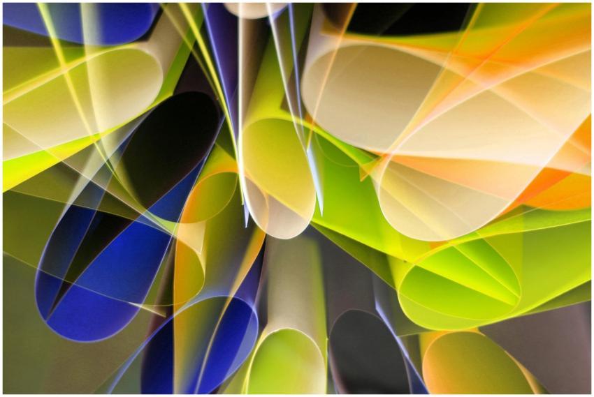 Vibrant abstract art with folded colorful papers c