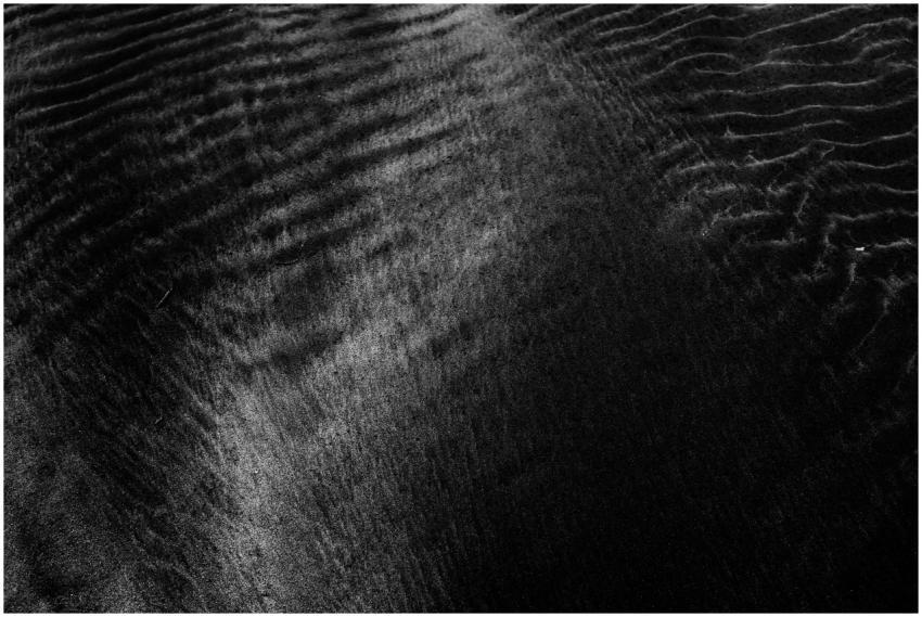 Detailed close-up of a black sand texture with smo