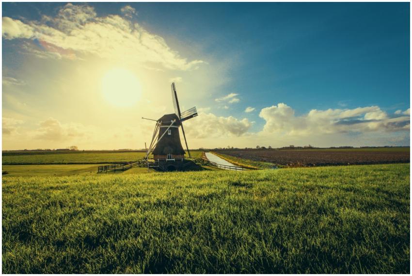 Beautiful windmill in Uithuizermeeden, Netherlands