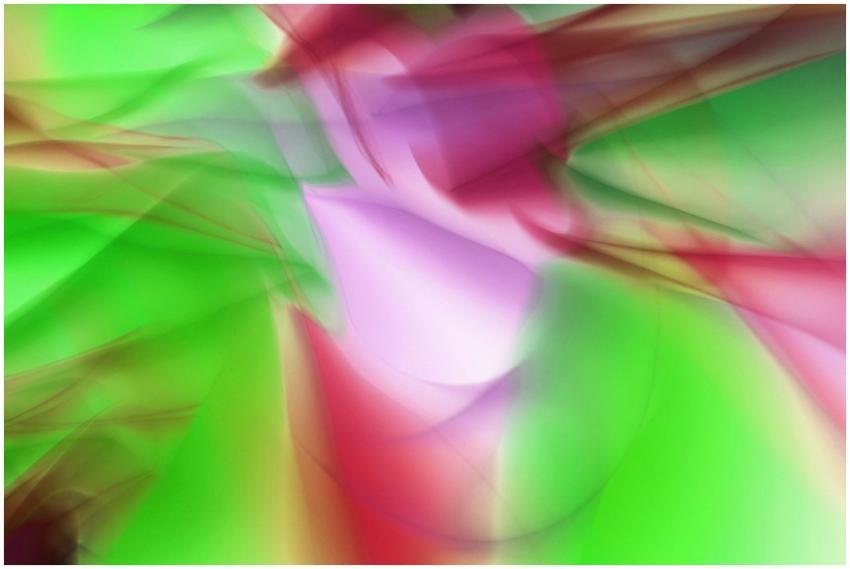 Dynamic abstract composition in vivid colors, perf