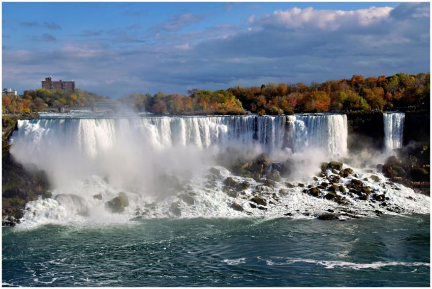 Captivating autumn scene of Niagara Falls with vib