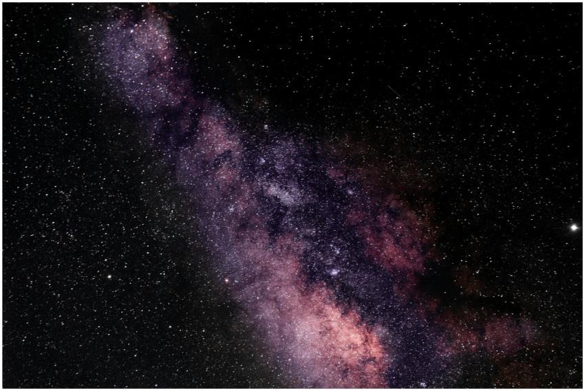 A breathtaking view of the Milky Way galaxy illumi