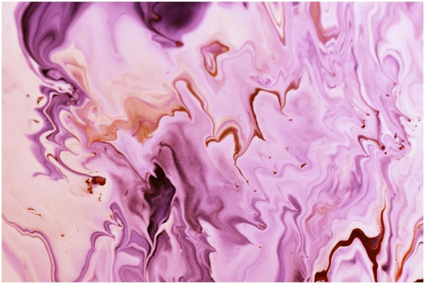 A stunning abstract painting with fluid pink and p