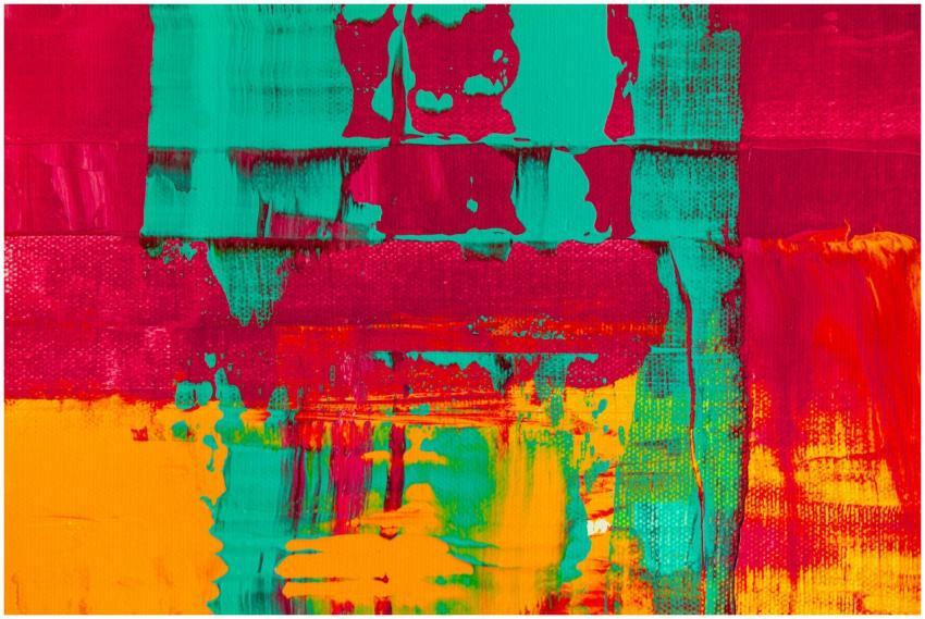 Colorful abstract acrylic painting showcasing vibr