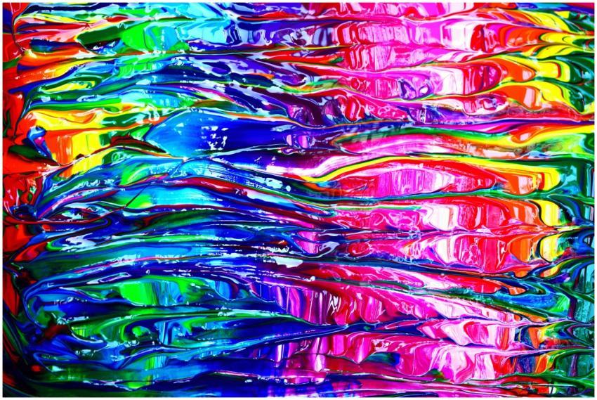 Colorful and abstract paint texture with vibrant r