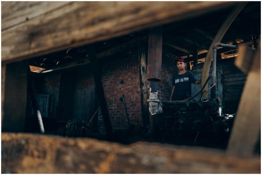 A candid street photo capturing daily life inside