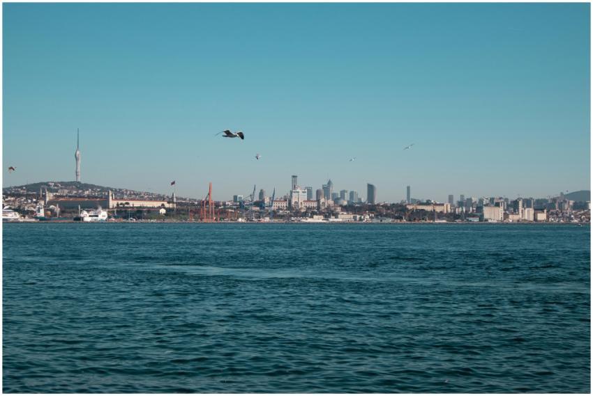 Scenic view of Istanbul's skyline from the Bosphor