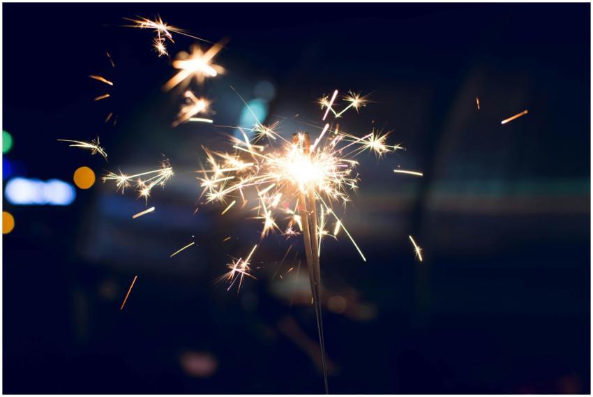 A vibrant sparkler lighting up the night, perfect