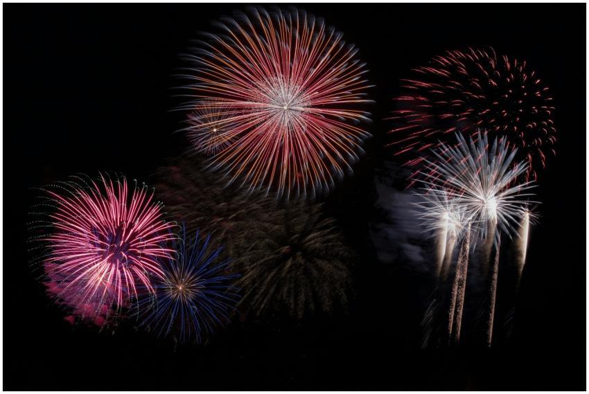 A stunning fireworks display lights up the night s