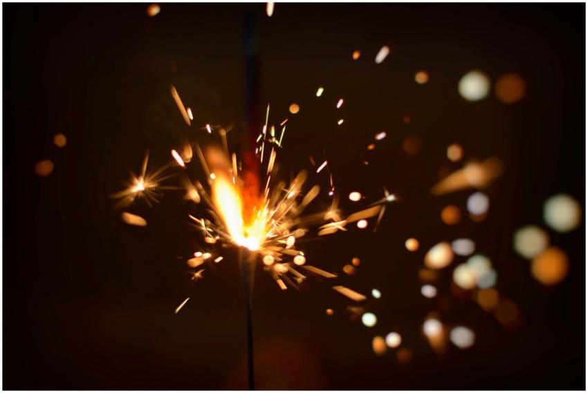 Capture the energy of fireworks with this close-up