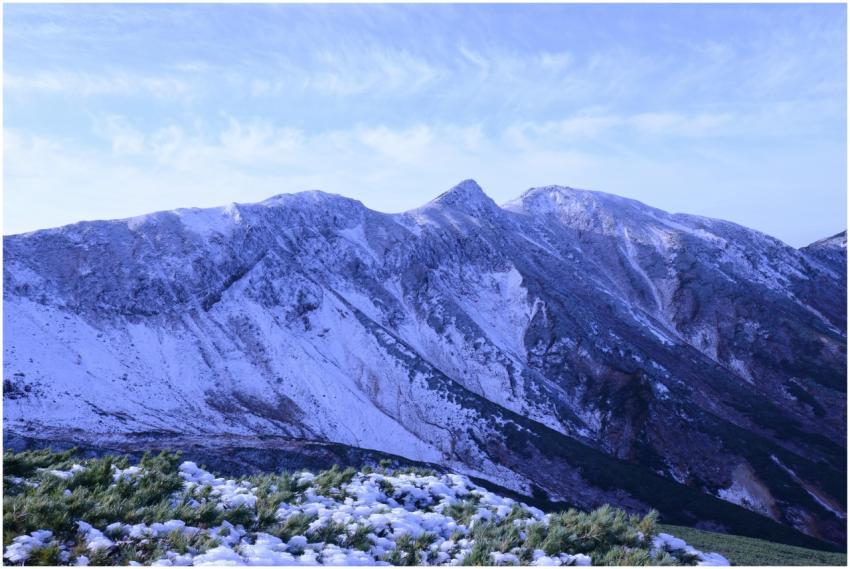 Breathtaking view of snowcapped mountains in Hokka