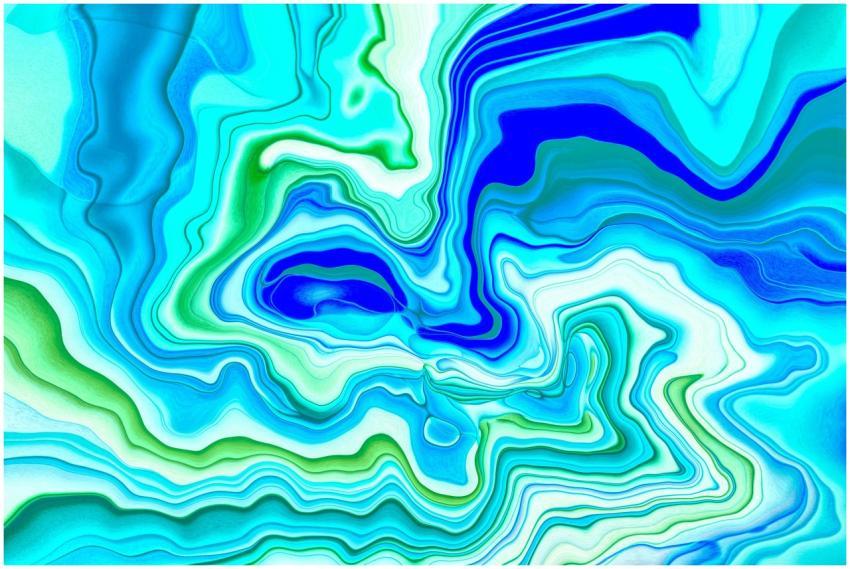 Abstract fluid art showcasing vibrant swirls in bl