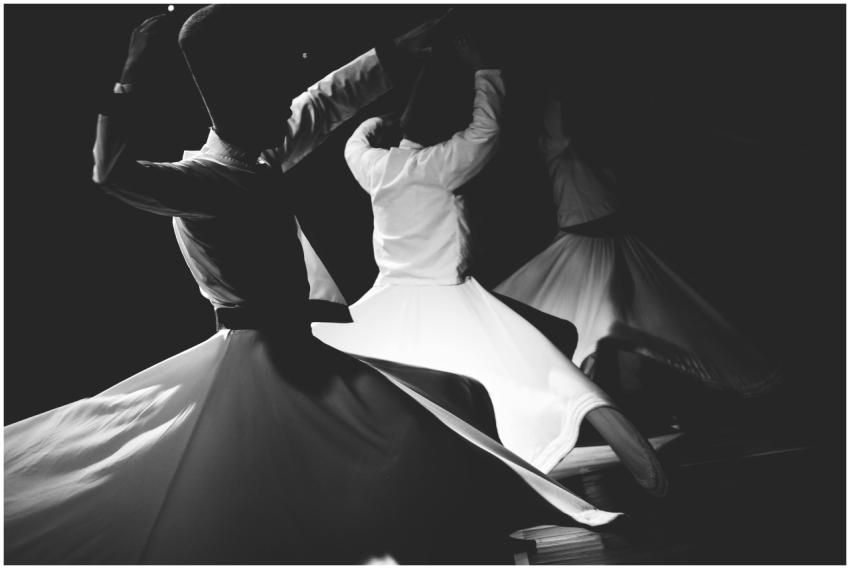 Monochrome image capturing traditional Whirling De
