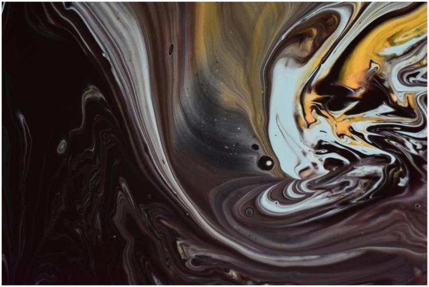 Vibrant abstract art with swirling dark and warm c