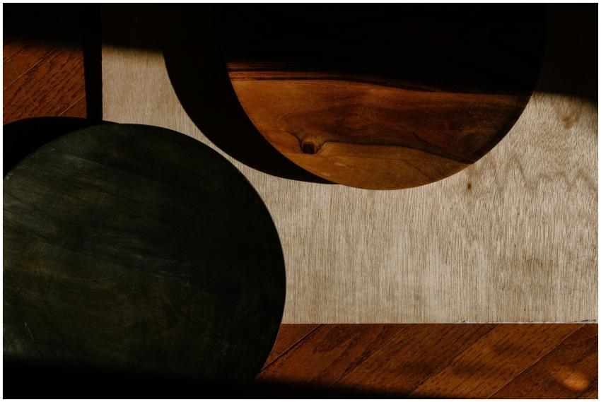 Minimalist wooden kitchenware casting artistic sha