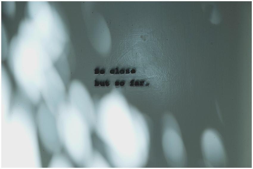 A minimalistic image featuring shadows and a thoug