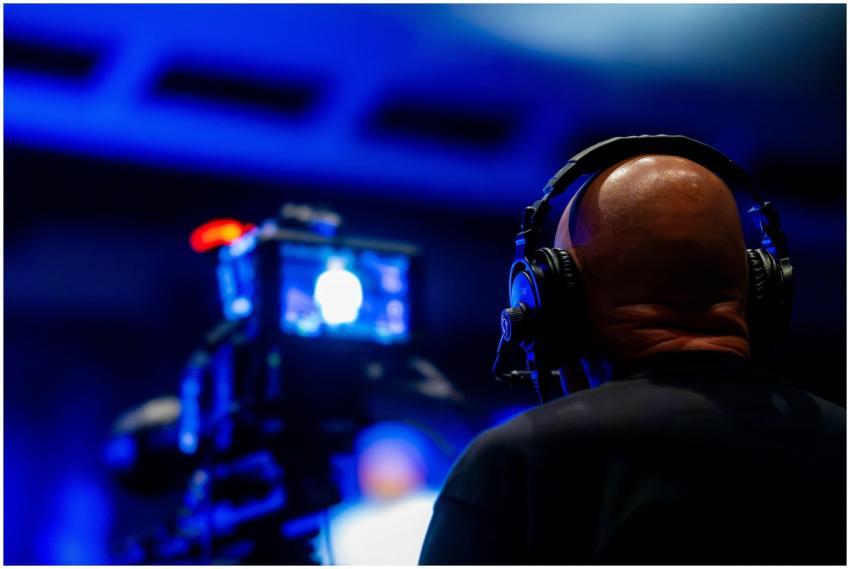 Professional Videographer Filming Event