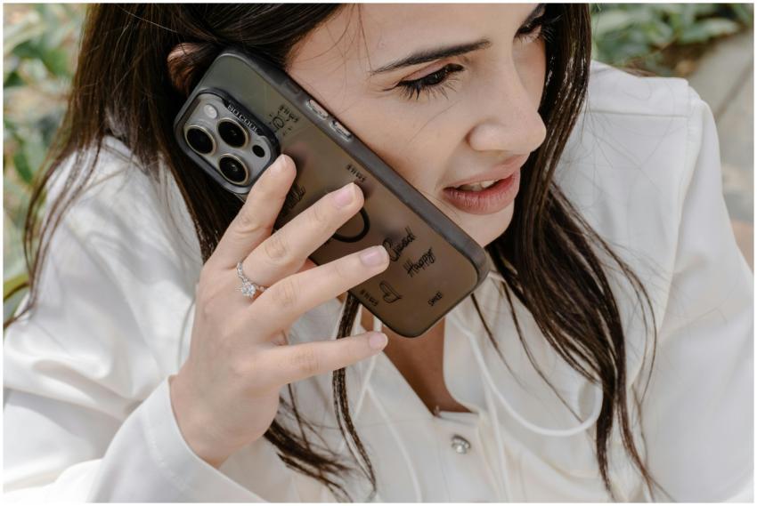 Woman Taking Call Outdoors