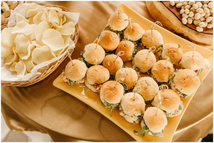 A tempting arrangement of mini sandwiches served w