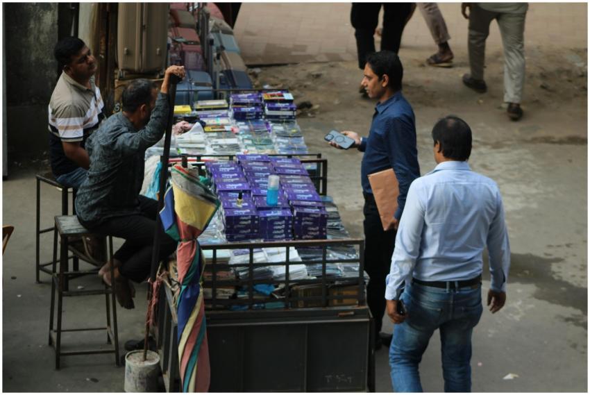 Street Market Vendor Selling