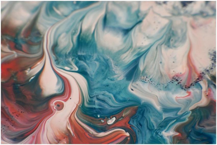 Colorful abstract painting with swirling patterns