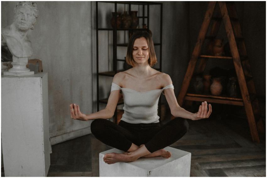 A serene moment of meditation captured in an artis