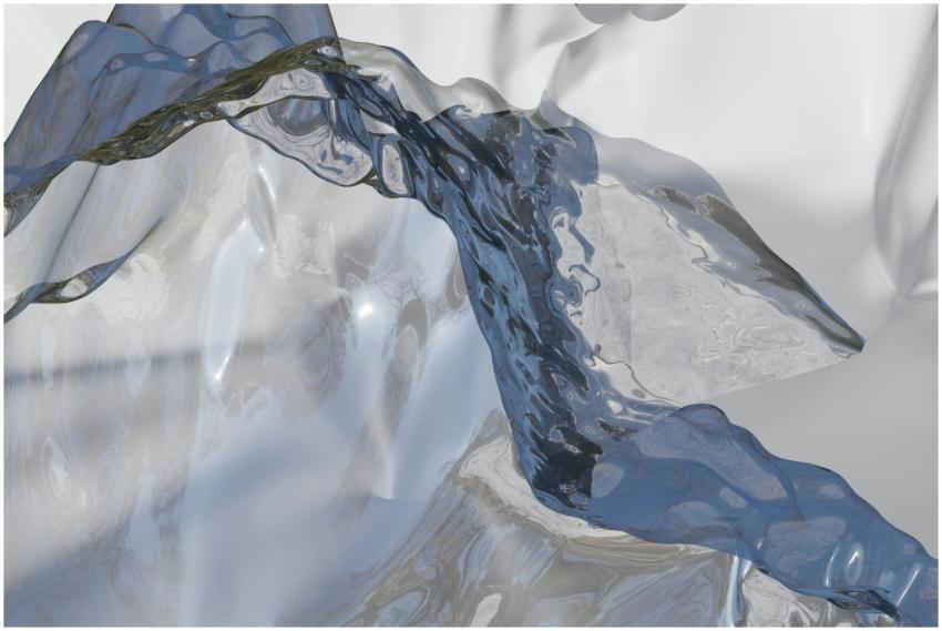 Dynamic abstract image featuring fluid motion and