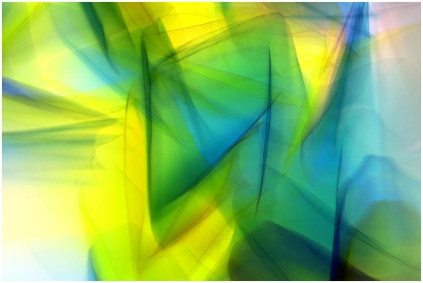 Dynamic abstract art with vibrant blue and yellow