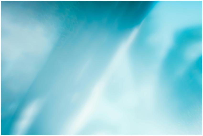 A bright, abstract composition with blue and white