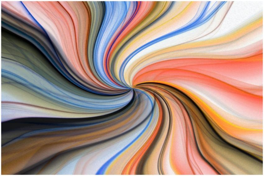 Vibrant abstract image featuring dynamic swirling