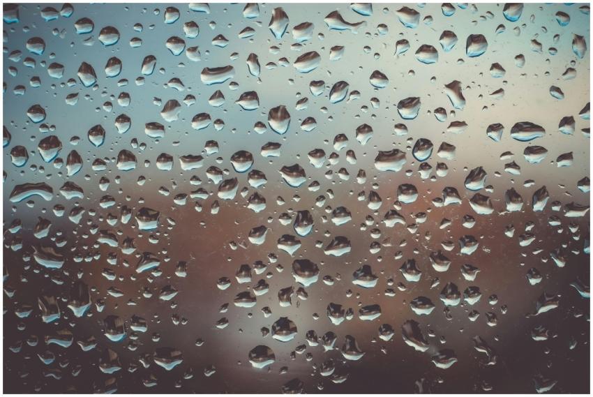 Close-up image of water droplets on a glass surfac