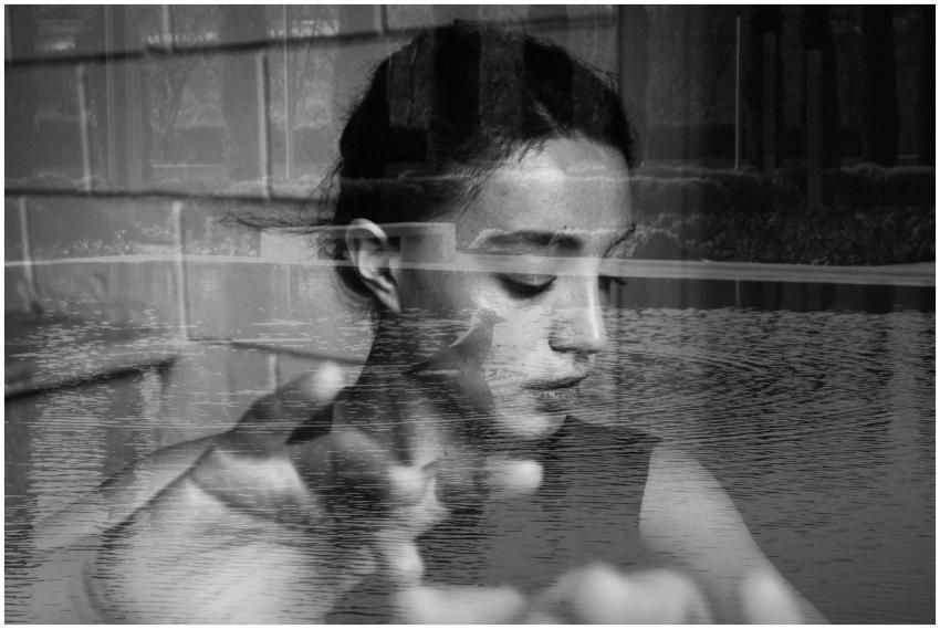 Contemplative Artistic Double Exposure