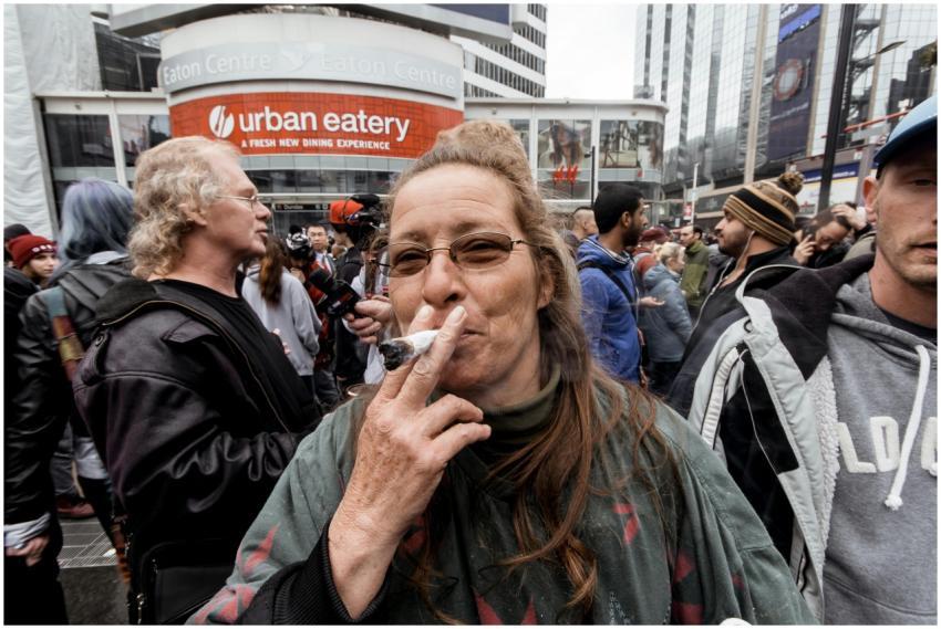 Content middle aged female in eyeglasses standing