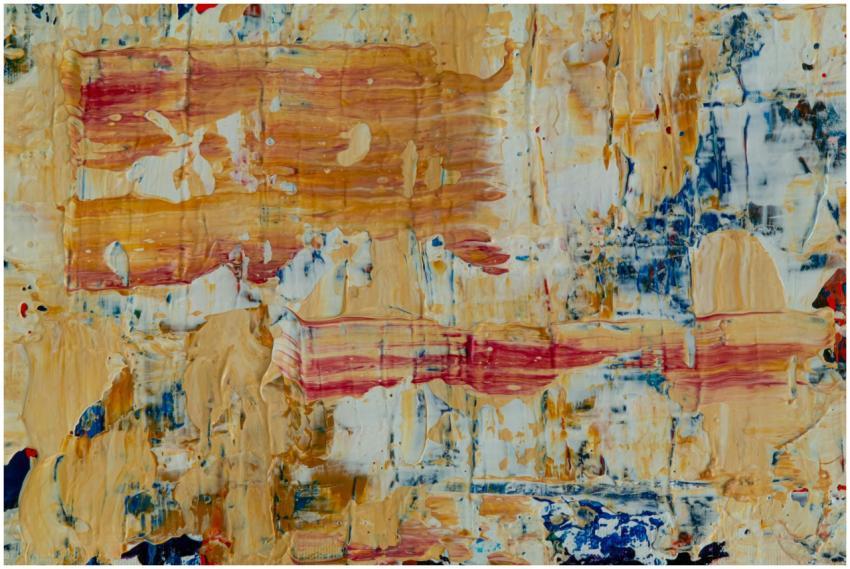 Colorful abstract acrylic painting showcasing vibr