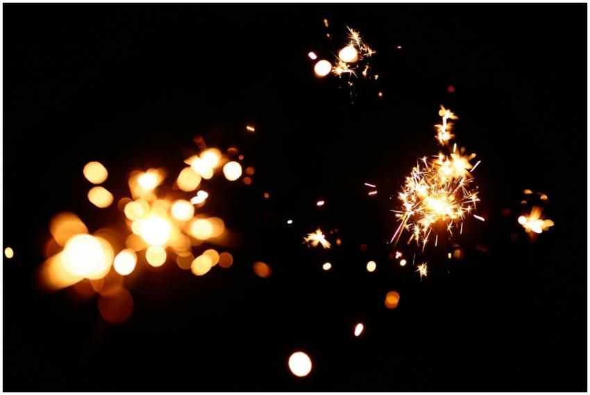 A mesmerizing display of bright sparklers against