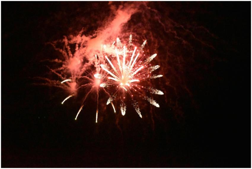 Stunning fireworks burst in radiant colors against