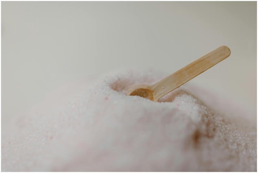 A detailed view of pink Himalayan bath salt with a