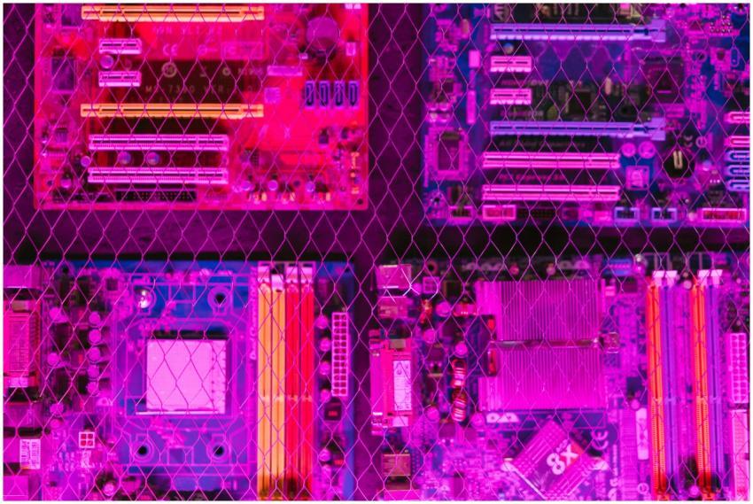 A vibrant image showcasing various circuit boards