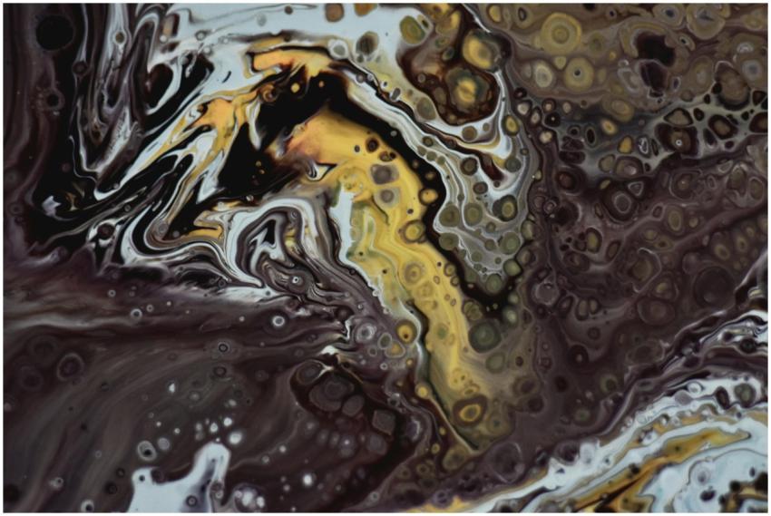 Abstract artwork featuring vibrant swirling colors