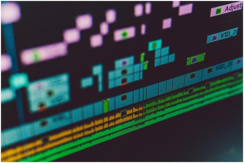 Detailed view of a video editing software interfac