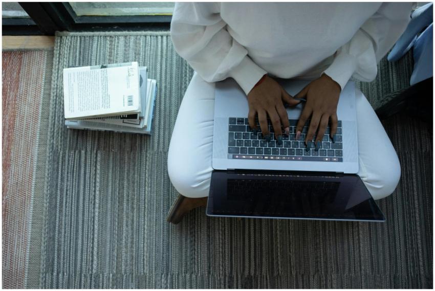 Top view of anonymous African American female stud