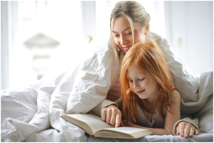 Heartwarming scene of mother and daughter bonding