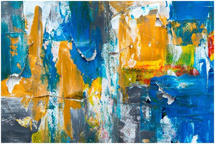 Colorful layered textures in a modern abstract pai