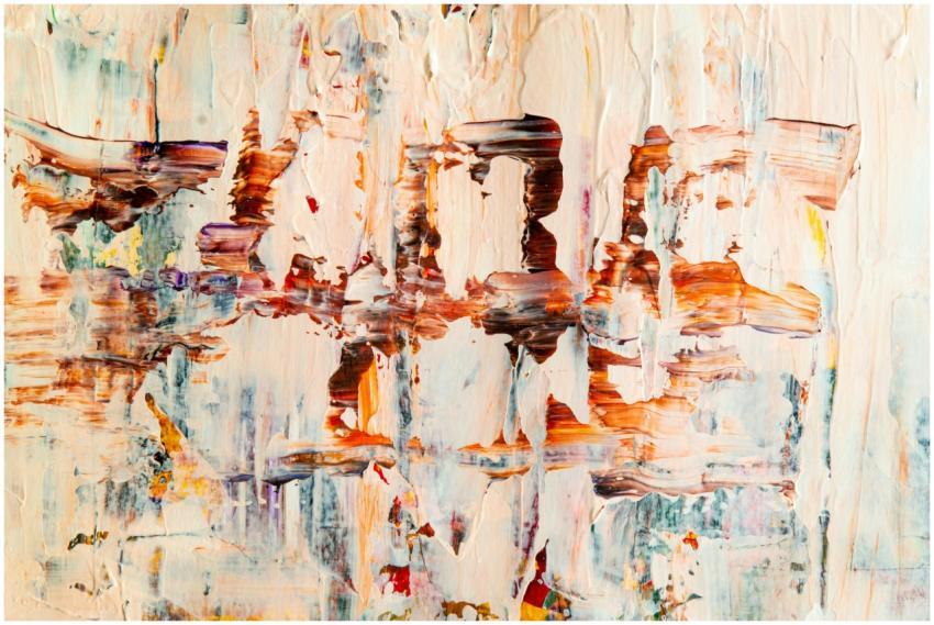 Vibrant abstract expressionism acrylic painting wi